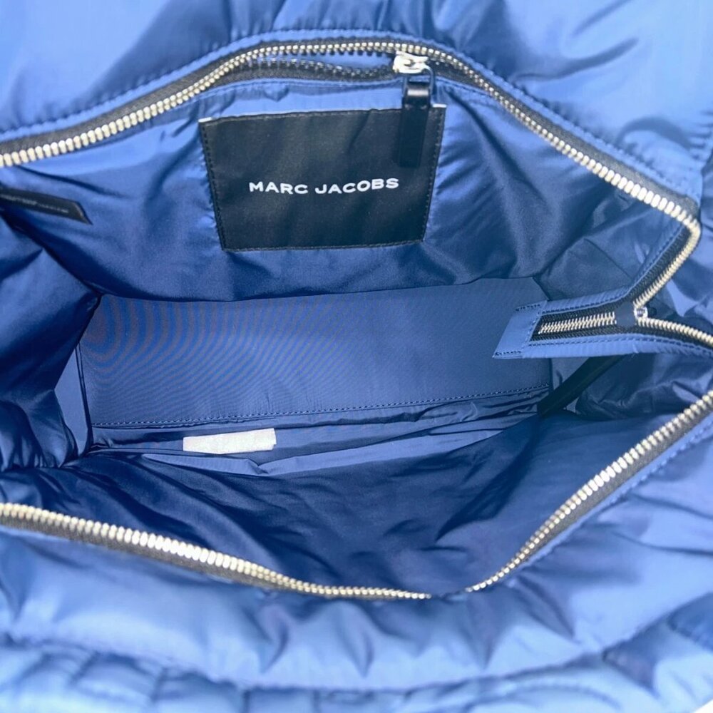 Marc Jacobs Workwear Monogram Dark Blue Nylon Zip Tote Bag Brand New - Picture 5 of 5